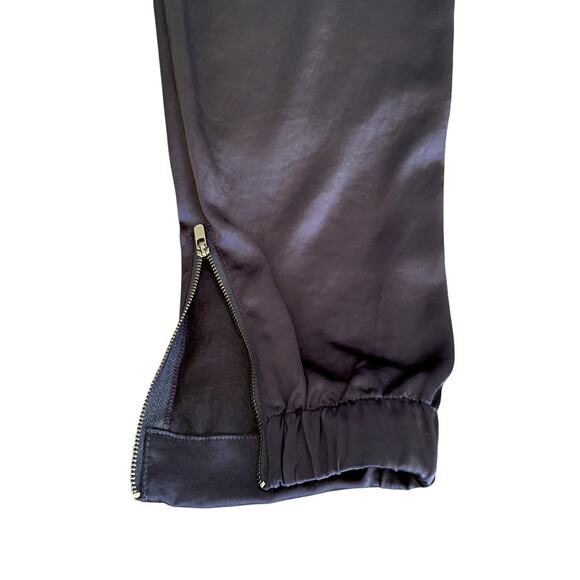 White House Black Market Navy Satin Jogger Size 6 - Picture 8 of 14